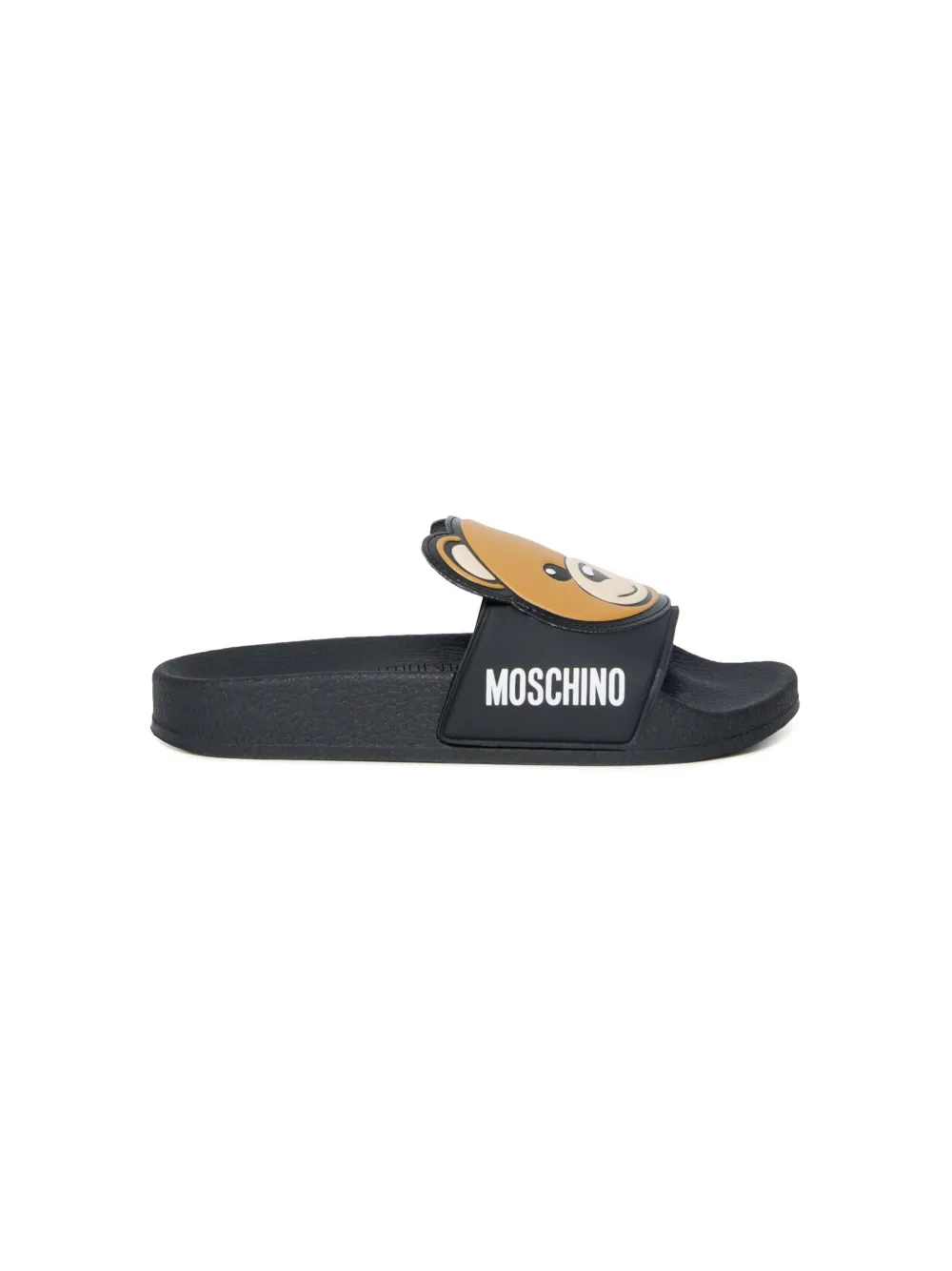 Shop Moschino Teddy Bear-motif Slides In Black