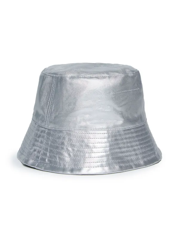 MM6 Maison Margiela Kids Metallic Cotton Bucket Hat Silver FARFETCH