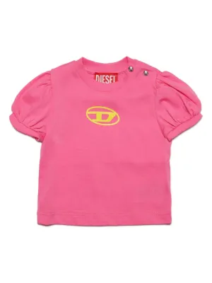 Diesel Kids Oval D print Cotton T shirt Farfetch