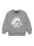 DSQUARED2 KIDS Wave-print crew-neck sweatshirt - Grey