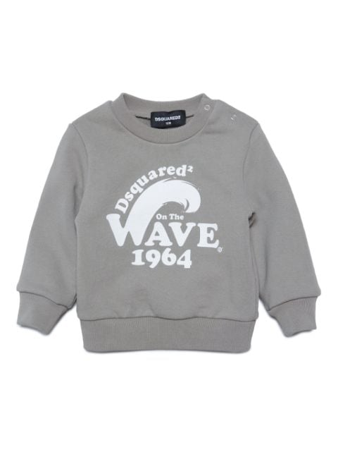 Dsquared2 Kids Wave-print crew-neck sweatshirt