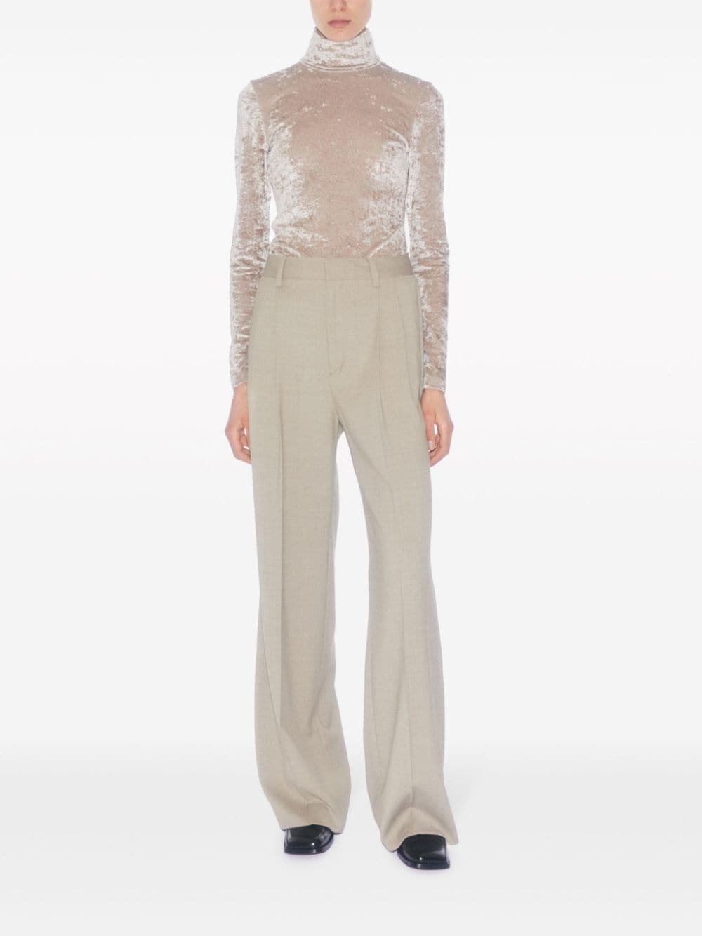 Shop Filippa K Tailored Mélange Trousers In Neutrals