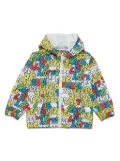 Diesel Kids Jmolbib bubble-print windbreaker - Yellow