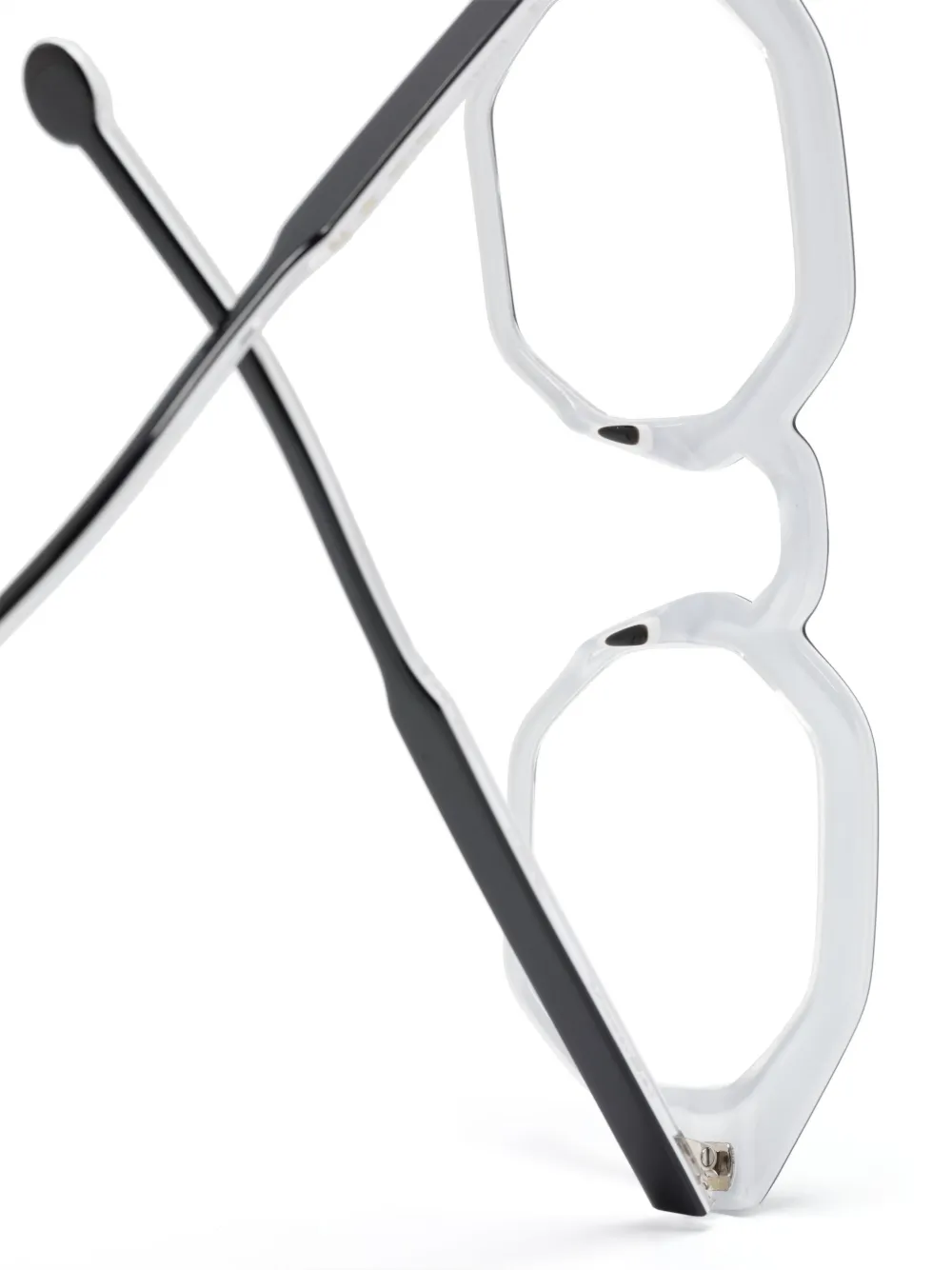  L.a. Eyeworks Geometric-frame Glasses - Black 