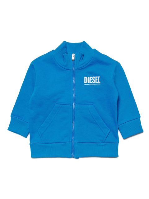 Diesel Kids zip-up cotton sweatshirt