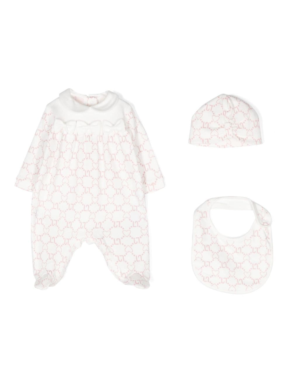 Liu •jo Babies' Logo-print Cotton Pajamas In White