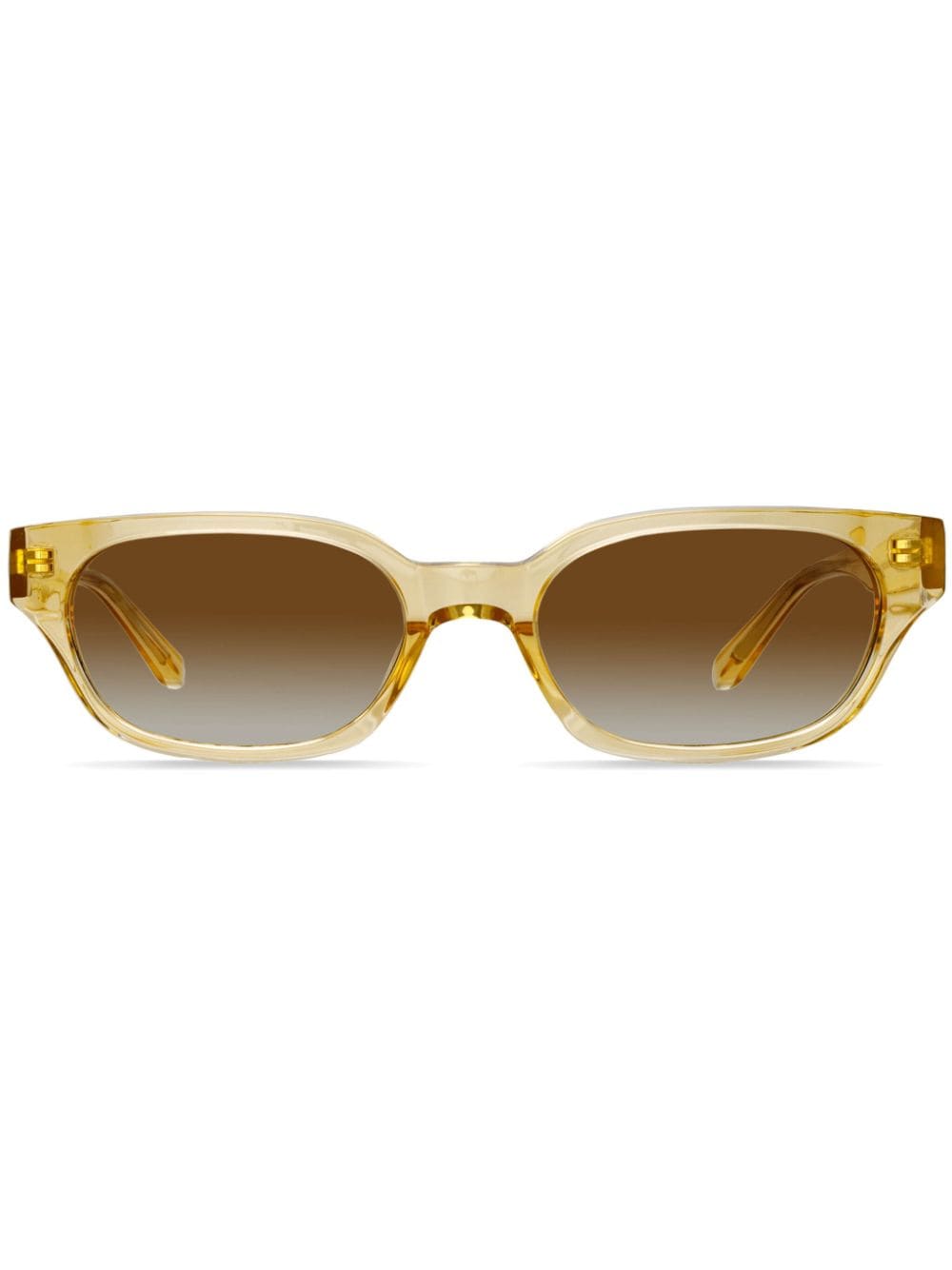 Linda Farrow X Magda Butrym X Magda Butrym rectangle-frame sunglasses - Gelb