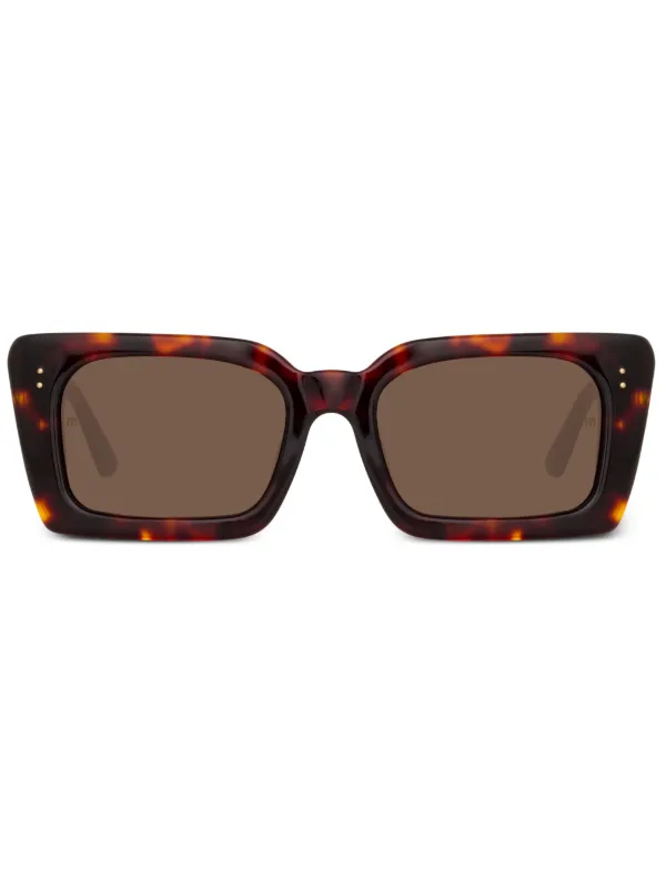 Linda Farrow Nieve Tortoiseshell-effect Sunglasses in Brown