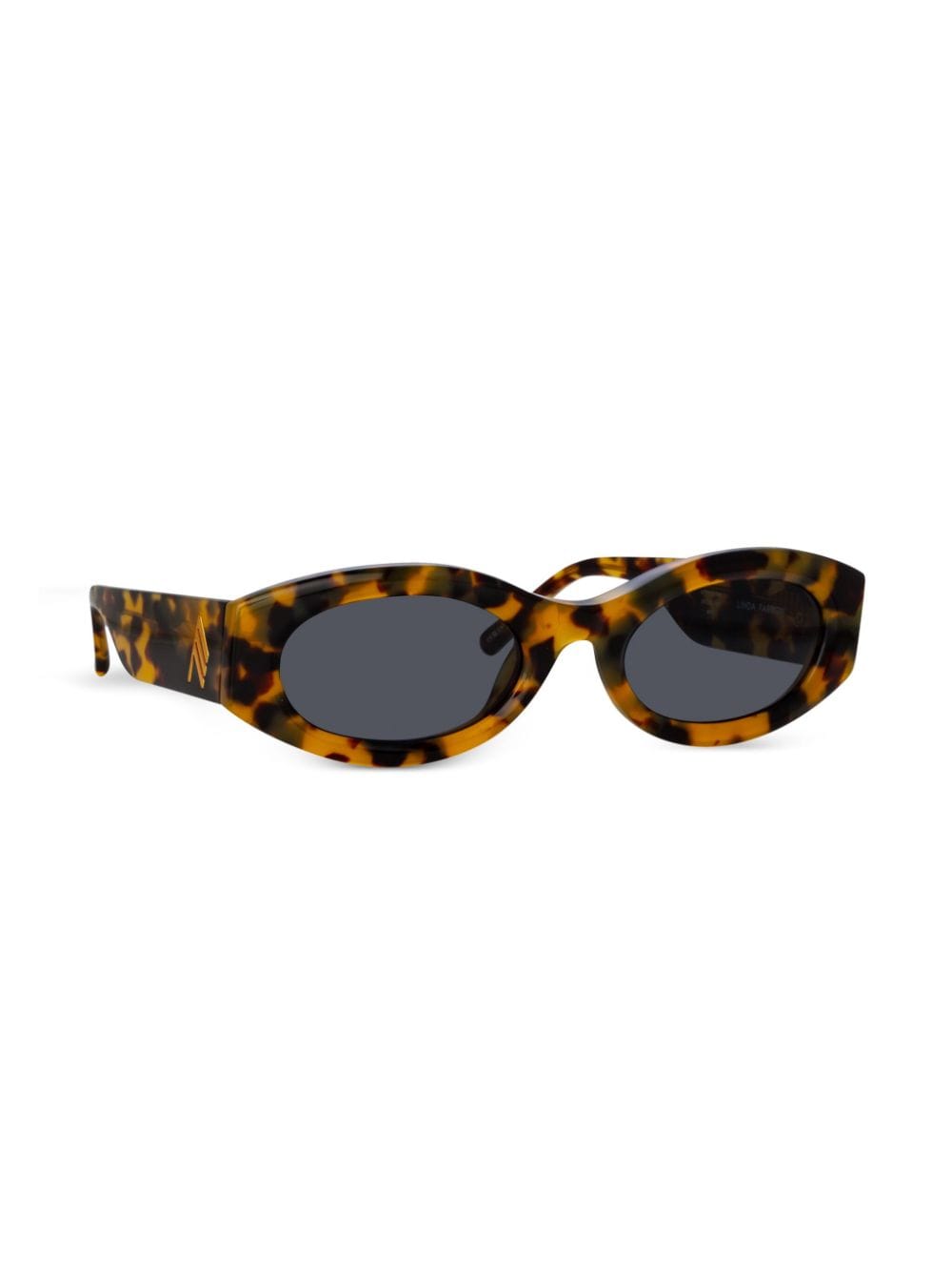 Shop Linda Farrow Berta Tortoiseshell-effect Oval-frame Sunglasses In Brown