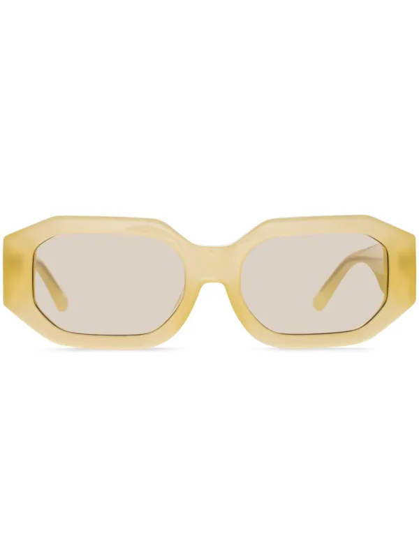 Linda Farrow Blake Oval-lenses Sunglasses in Yellow