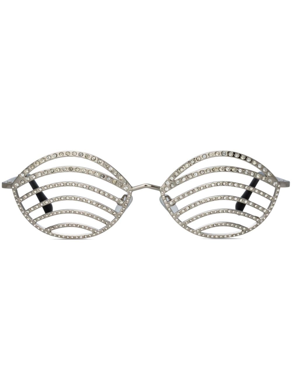 Linda Farrow Party Goddess Cat-eye Frame Sunglasses In Metallic