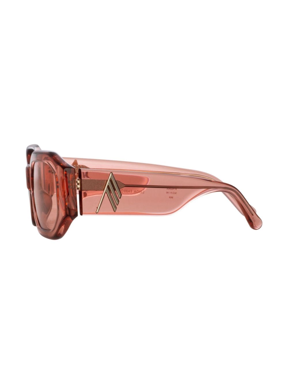 Shop Linda Farrow Blake Oval-lenses Sunglasses In Pink