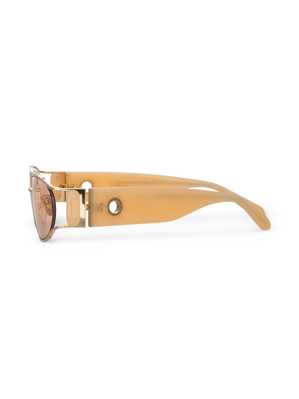Linda Farrow Shelby zonnebril met cat-eye montuur Goud