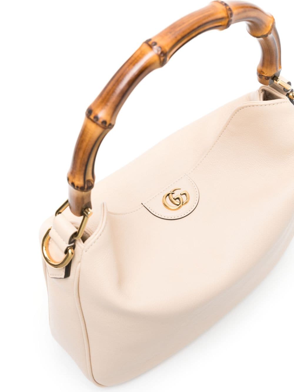 Shop Gucci Medium Diana Leather Tote Bag In Neutrals
