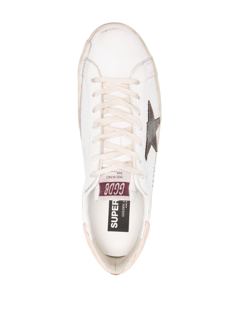 Shop Golden Goose Super-star Classic Leather Trainers In White