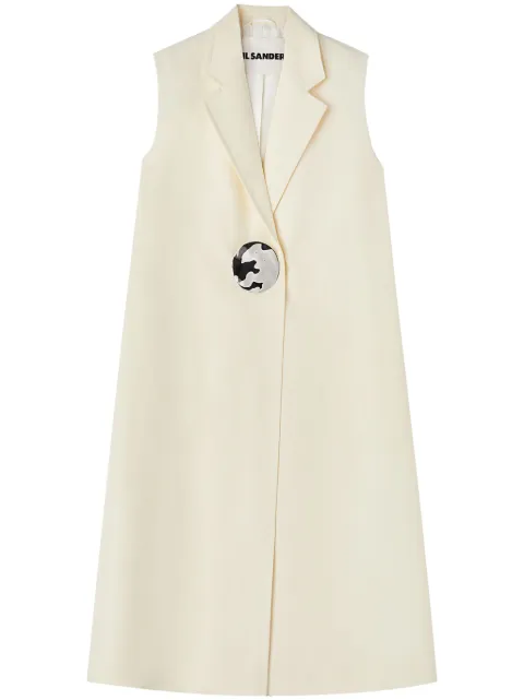 Jil Sander button-fastening tailored crepe vest