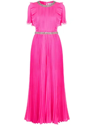 RoseMuse chiffon pleated dress ピンク ワンピース