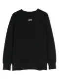 Off-White Kids logo-print cotton sweatshirt - Black