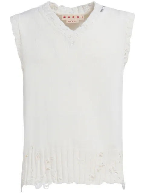 Marni distressed sweater vest