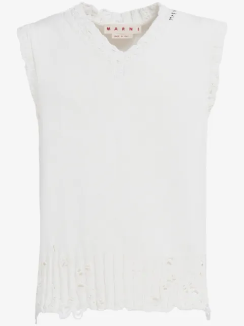 Marni distressed sweater vest