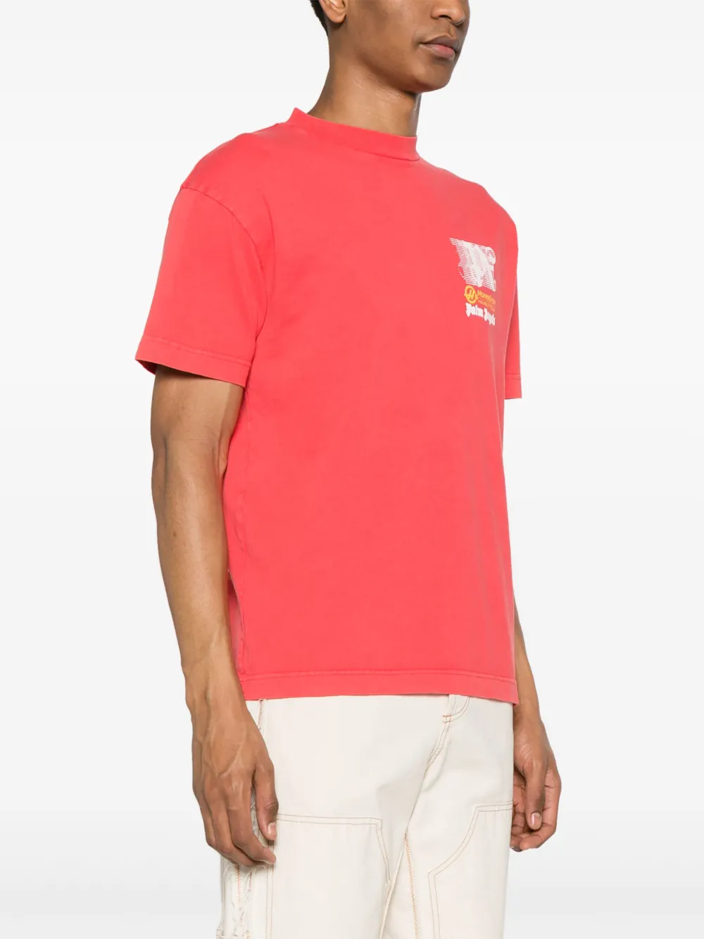 Palm Angels x MoneyGram katoenen T-shirt Rood