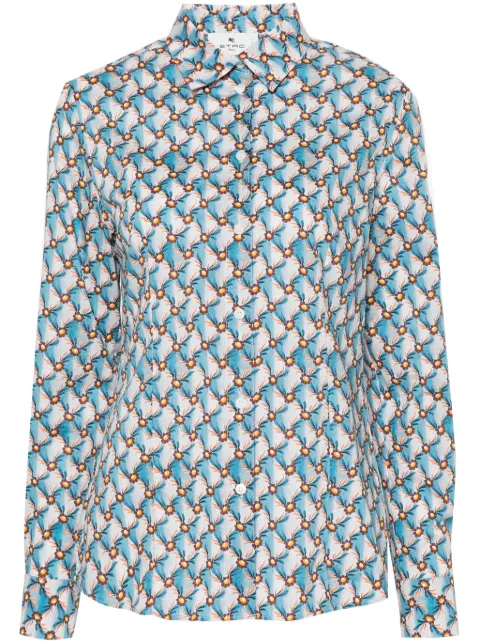 ETRO Floralia-print poplin shirt
