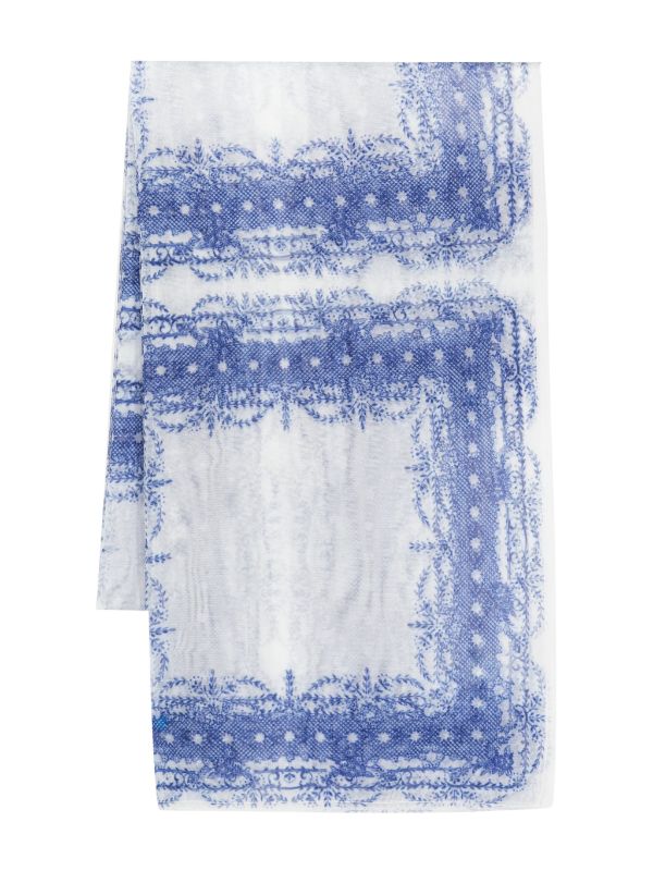 Philosophy Di Lorenzo Serafini floral-print Tulle Scarf | Blue | FARFETCH HK