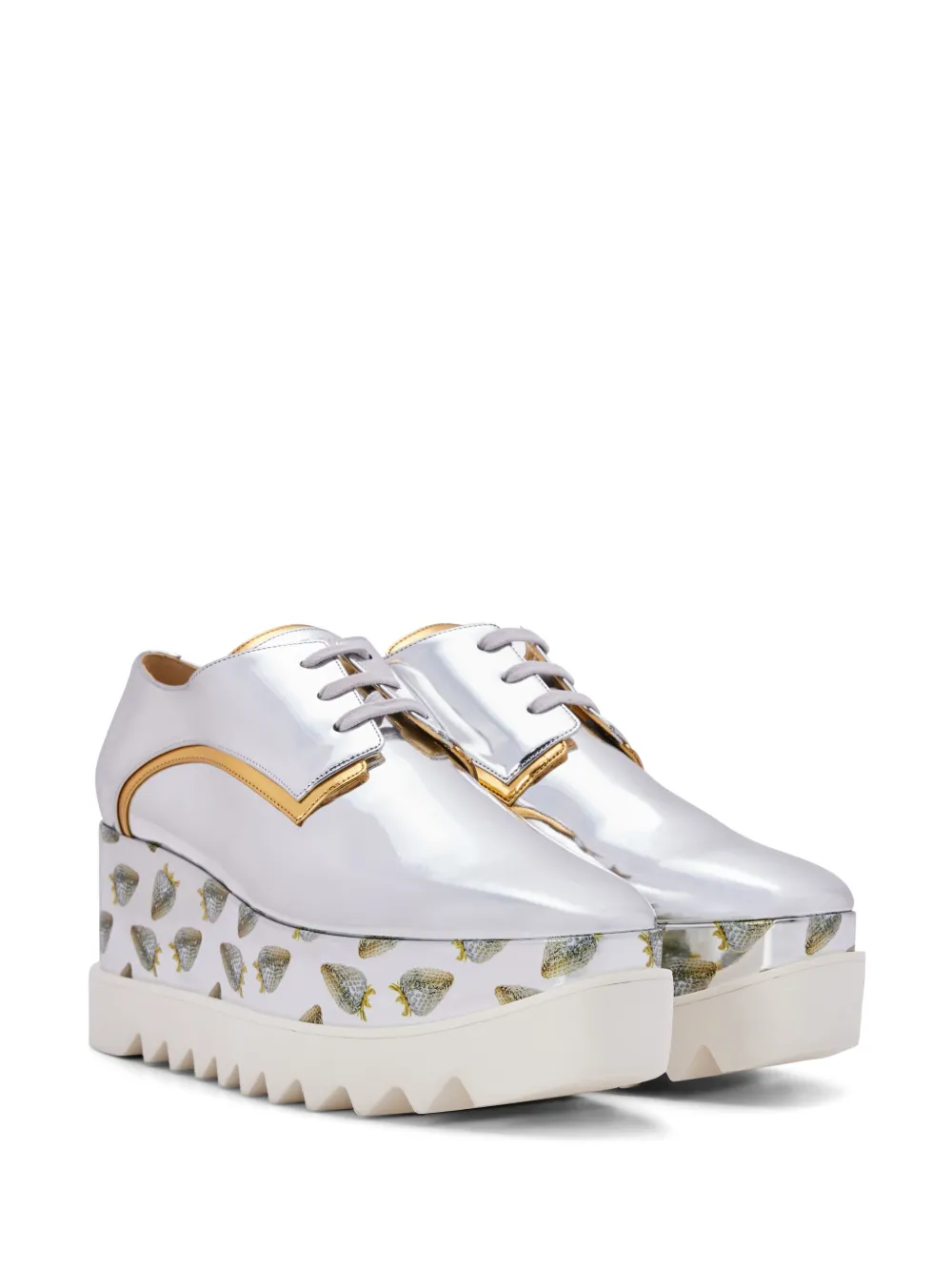 Cheap Stella McCartney Elyse Strawberry metallic platform sneakers Women
