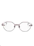 VALENTINO GARAVANI EYEWEAR V-Stud geometric frame glasses - Red