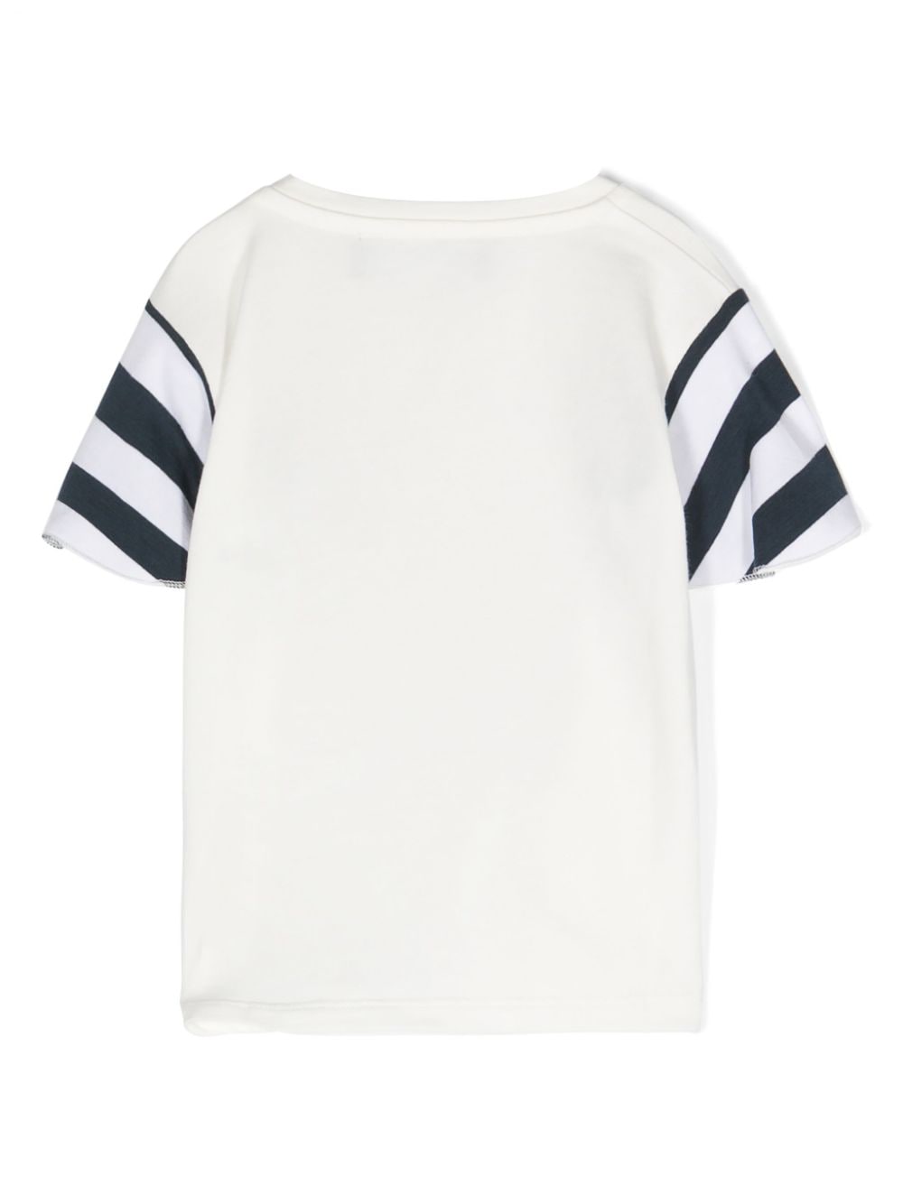 Shop Versace Logo-print Cotton-blend T-shirt In 白色