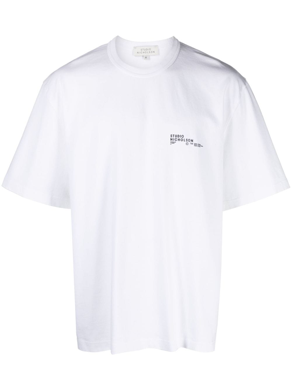 studio nicholson t-shirt module en coton - blanc