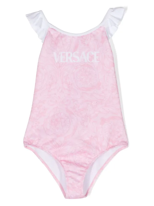 Versace Kids Maillot De Bain a Volants Rose FARFETCH MA