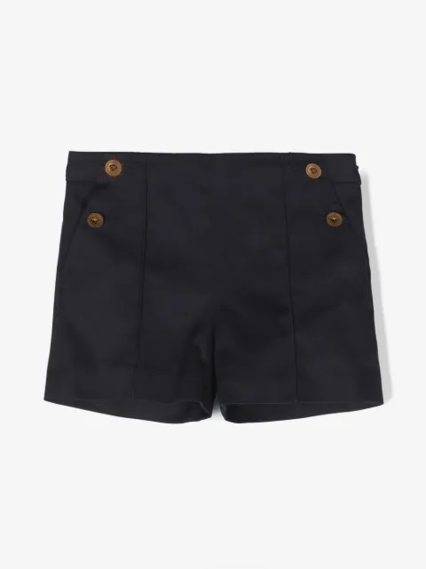 Versace Kids Medusa-buttons high-waisted shorts