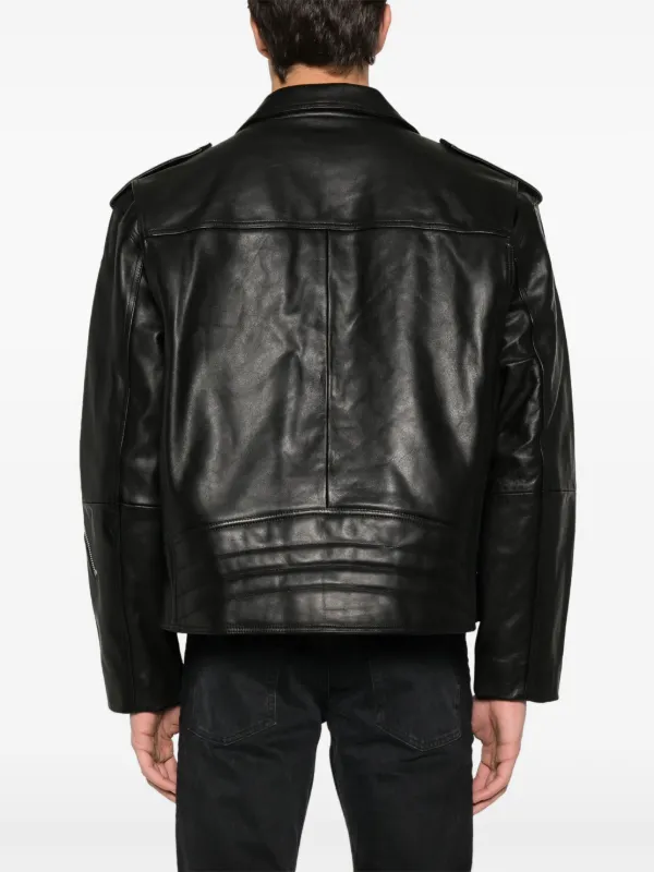 Calvin Klein Jeans Biker Leather Jacket - Farfetch