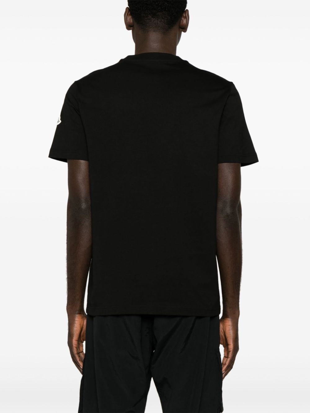 Moncler Katoenen T-shirt met logo Zwart