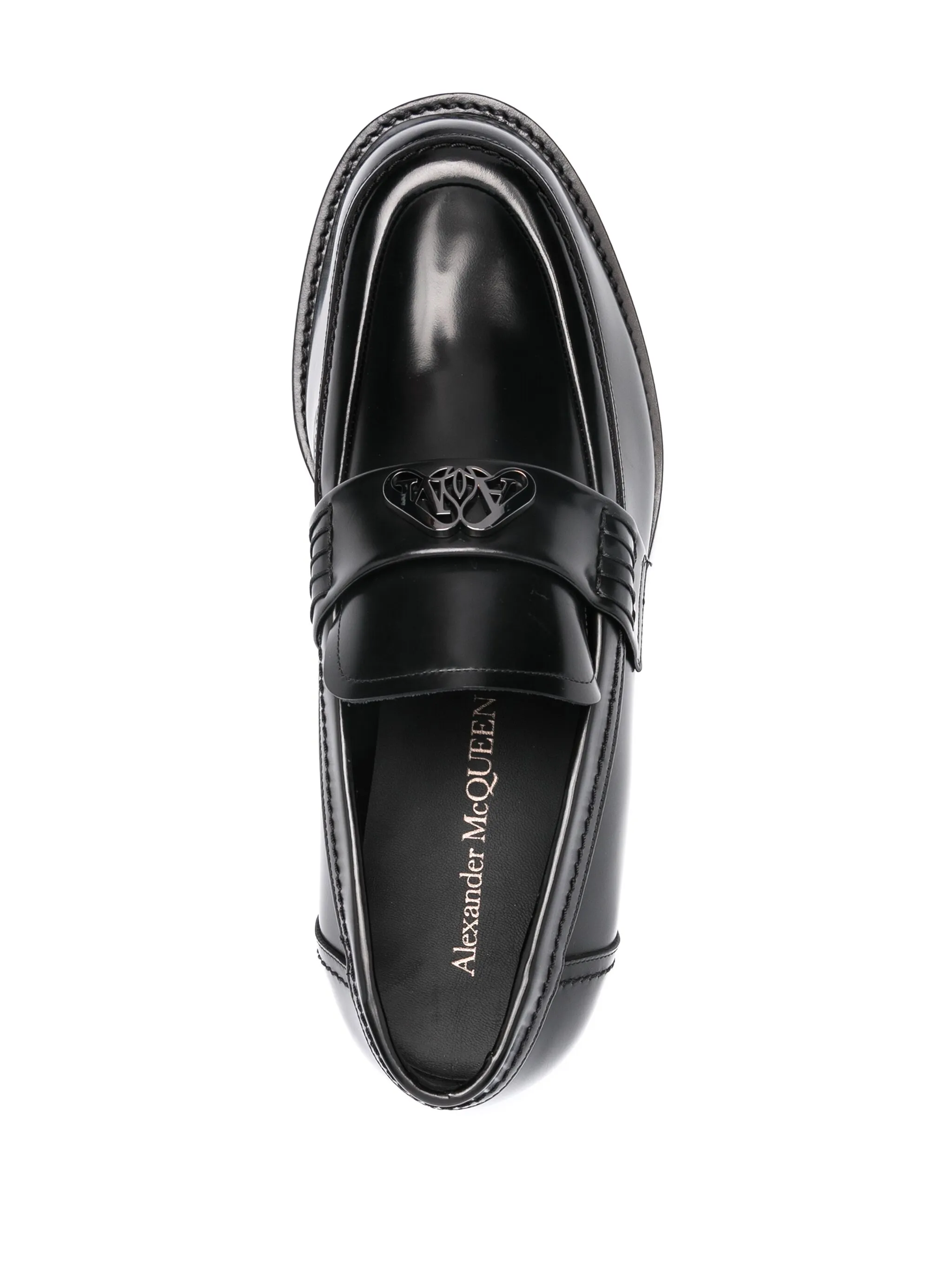 Alexander McQueen logo-plaque leather loafers