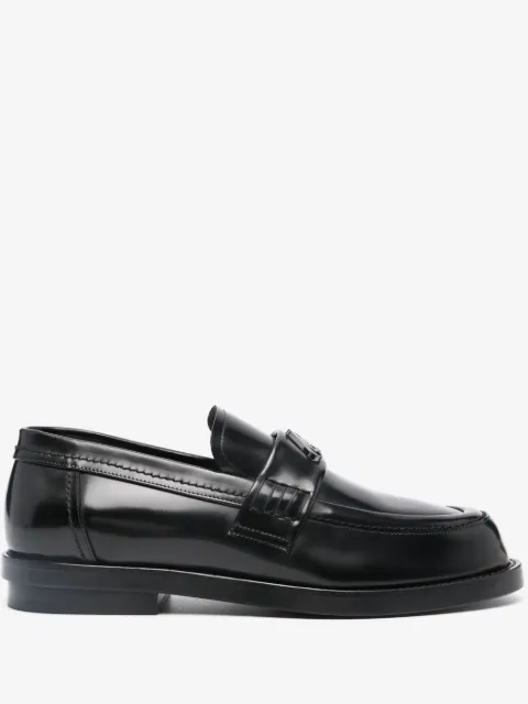 Alexander McQueen logo-plaque leather loafers