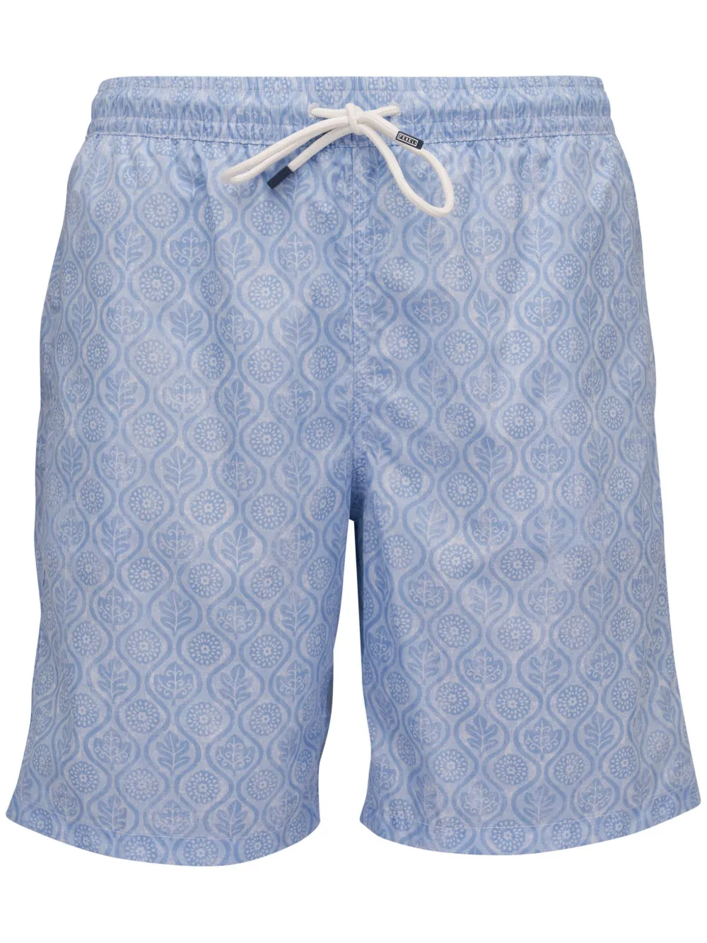 Fedeli Floral-print Drawstring Swim Shorts In Blue