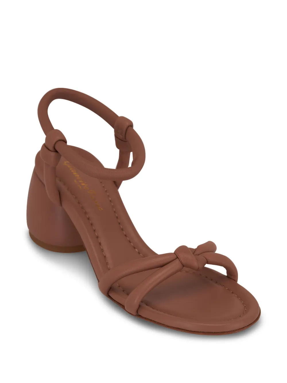 Shop Gianvito Rossi Cassis Leather Sandals In Brown