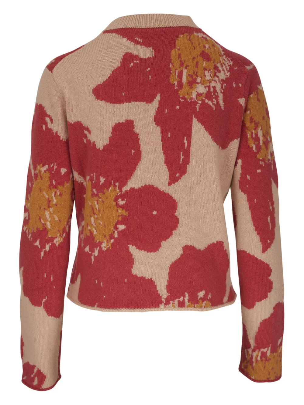 The Elder Statesman Kasjmier trui met bloemen intarsia - Beige