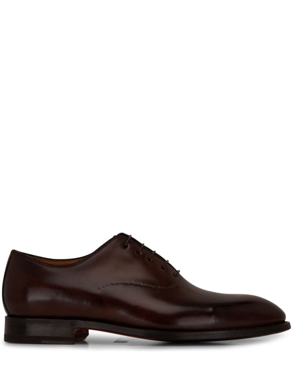 Shop Bontoni Vittorio Leather Oxford Shoes In Brown