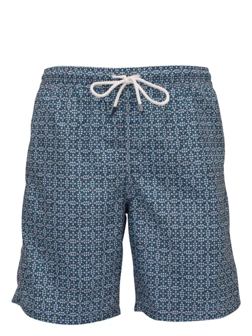 Short de bain Madeira à imprimé graphique - Fedeli - Modalova