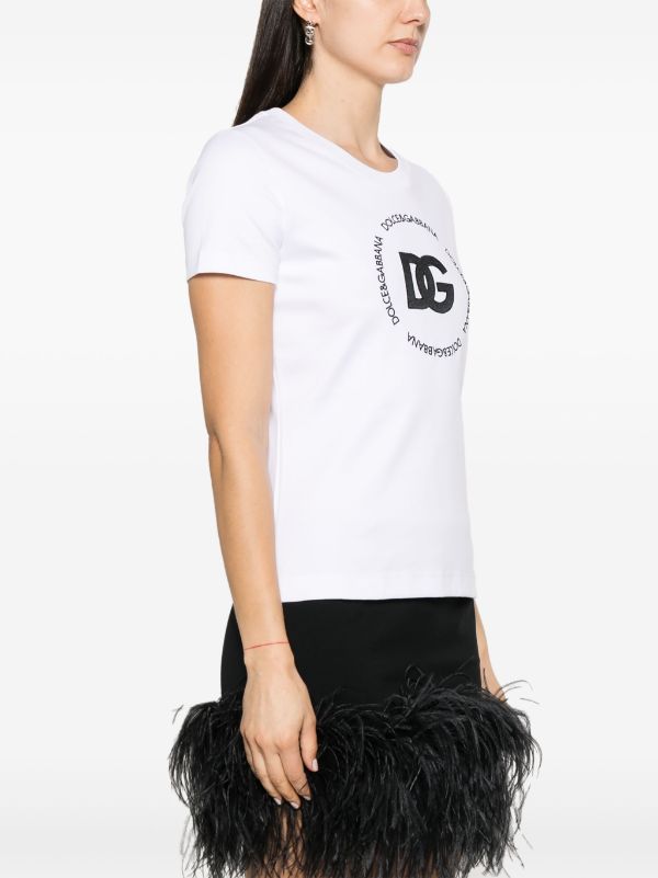 Dolce & Gabbana embroidered-logo Interlock T-shirt - Farfetch