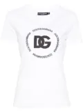 Dolce & Gabbana embroidered-logo interlock T-shirt - White