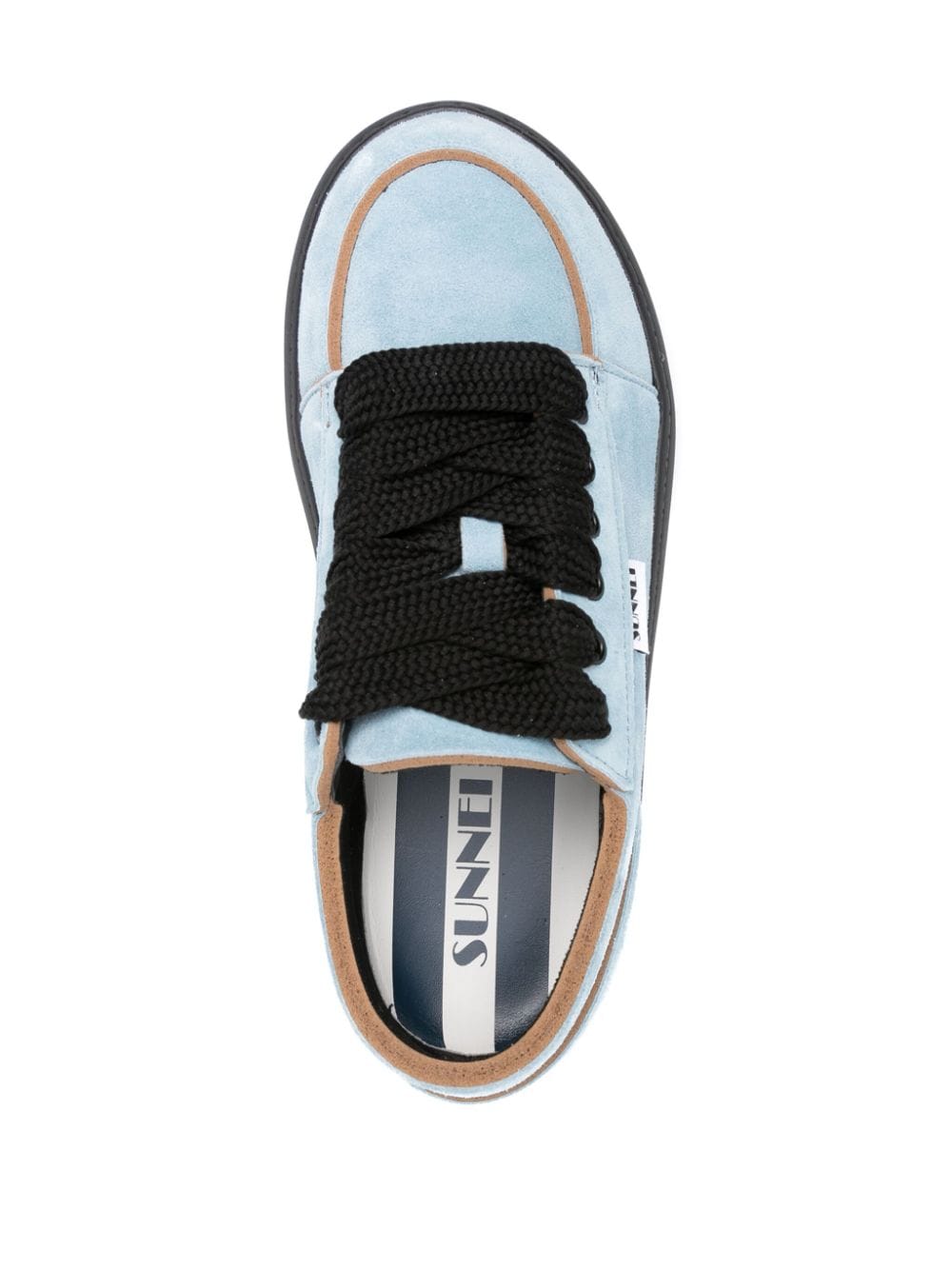 Shop Sunnei Dreamy Suede Sneakers In Blue