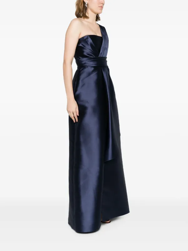 Alberta Ferretti Mikado Maxi Dress | Blue | FARFETCH