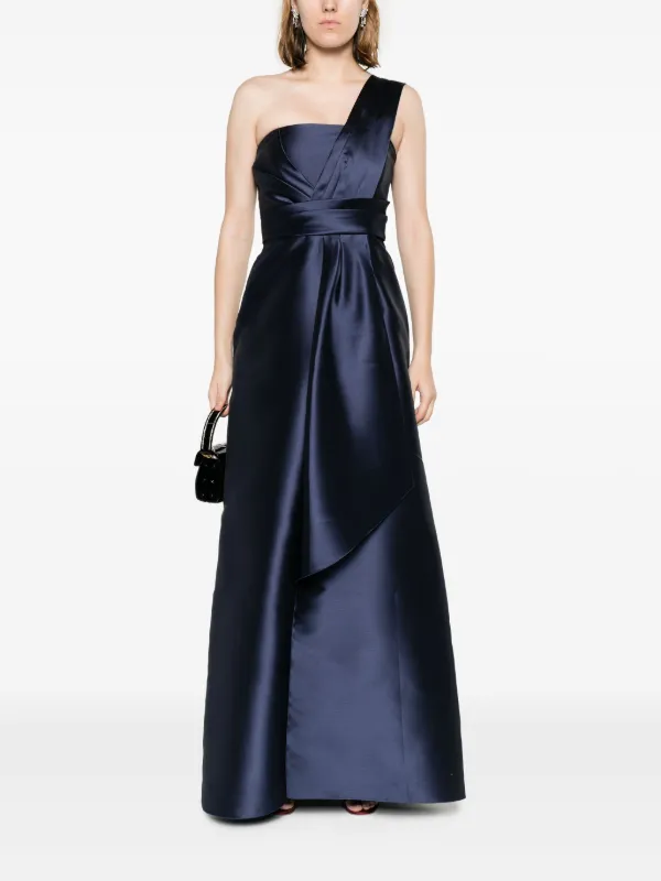Alberta Ferretti Mikado Maxi Dress | Blue | FARFETCH