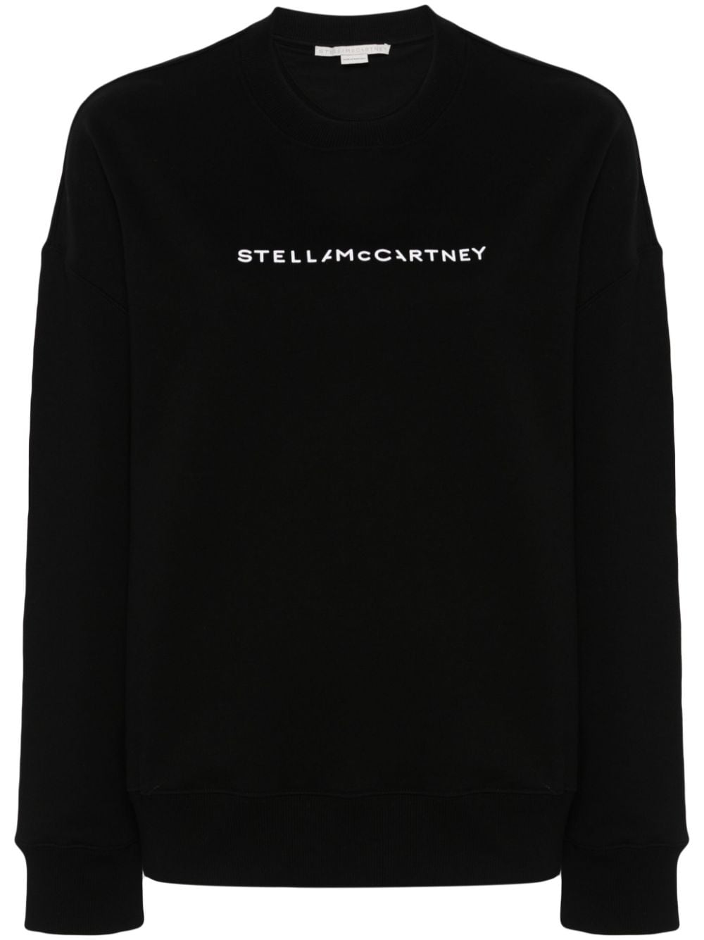 Stella McCartney Katoenen sweater met logoprint Zwart