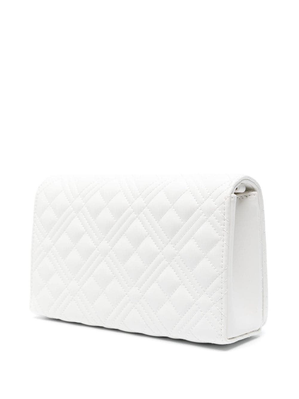 Shop Love Moschino Logo-lettering Cross Body Bag In White