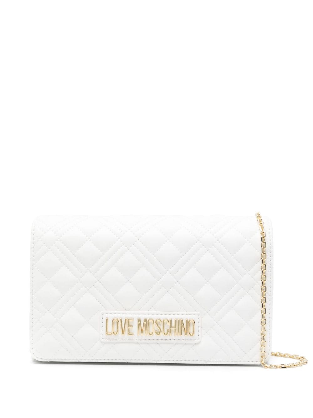 Love Moschino Logo-lettering Cross Body Bag In White